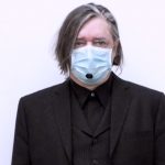 Blixa Bargeld with face mask in lockdown during coronavirus