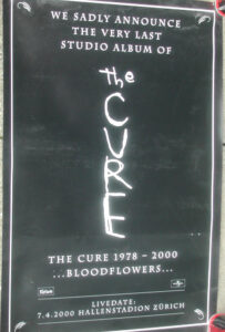 The Cure Bloodflowers poster Zurich