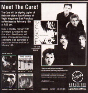 Meet The Cure at Virgin Megastore